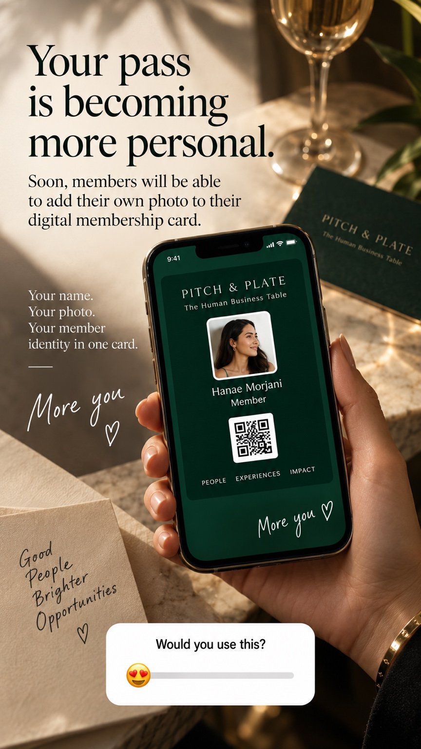 Digital Pitch Pass membership card on a phone