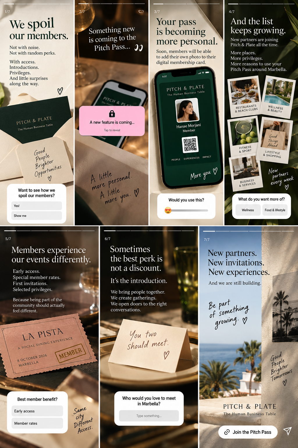 Pitch Pass benefits including restaurants wellness fitness lifestyle business and member events