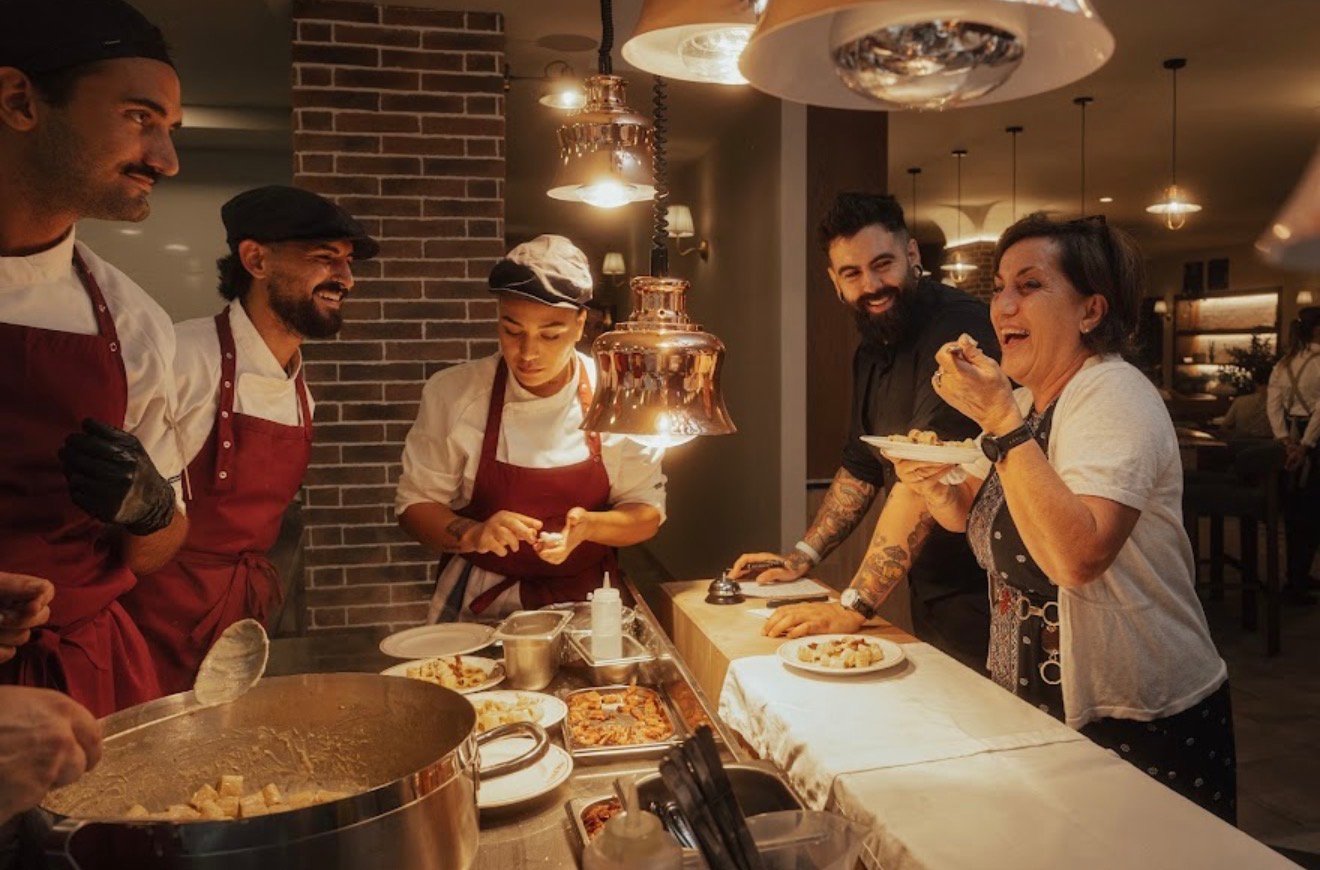 Chefs and guests at Nonna's Marbella